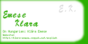 emese klara business card